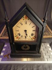 Seth Thomas 8 Day Steeple clock “working condition” Gothic Staind Black  picture