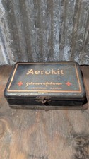 Rare ANTIQUE 1920s JOHNSON & JOHNSON AERO KIT MEDICAL Aeroplane FIRST AID KIT  picture