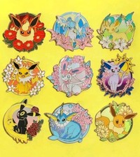 Complete Eeveelution Floral Pokémon Enamel Pin Set – 9 Piece Collector’s Lot picture