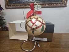 VTG Waterford Holiday Heirlooms Ashbourne Christmas Ball Glass Ornament 124771 picture