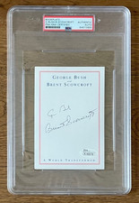 George Bush Signed Autograph PSA Bookplate Reagan vice President bas Political picture