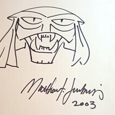 Original Signed Animation Theme Character Drawing Art, Year 2003 picture