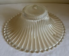 VTG Art Deco 3 Hole Frost Ribbed Glass 10 3/4