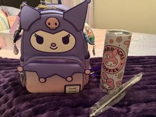 Loungefly Sanrio Kuromi Sequin Cosplay Mini Backpack -and Tumbler picture