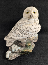 Vintage 1986 Hamilton Collection Snowy Owl Figurine Majestic Owls Night Maruri picture