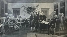 1898 Vintage Illustration Signing the Declaration of Independence picture