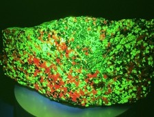 Fluorescent & Phosphorescent Willemite, Calcite, & Franklinite Mineral Specimen picture