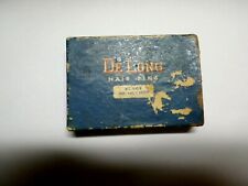 VINTAGE BOX OF DeLONG BLACK HAIR PINS NO.110   4 SIZES picture