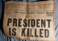 Vintage Historical Newspaper Chicago Daily November 23, 1963 Section 1-6 pages picture