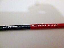 NOS VTG GENERAL'S 1844 COLOR-TEX COLLECTABLE WOOD PENCIL RED/BLUE INSOLUABLE USA picture