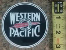 Western Pacific Railway Railroad Circle Train Sticker Decal Quality Gloss NEW picture