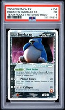Rocket's Snorlax ex 104/109 EX Team Rocket Returns Holo PSA 1 picture