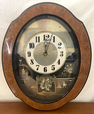 Small World Rhythm Animated Motion Musical Clock 6 Songs Japan Working READ picture