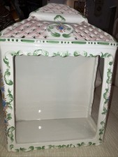 Vintage Italian Capodimonte Ceramic Wall Niche - Beautiful Shabby Chic Colors picture