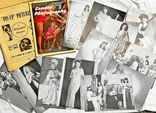 Vintage 1951 Pin-Up Portfolio Set 12 Prints Envelope & Fawcett Photo Book 126 picture