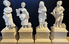 4 Mottahedeh Design 2 Boys & 2 Girls 4 Seasons 11” Ceramic Figurines - Italy picture