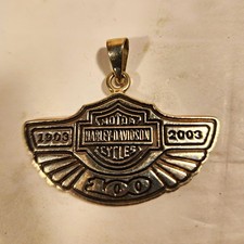 Harley-Davidson 100th Anniversary  Winged   Pendant. 925 silver 16G picture
