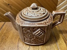 Vintage Small Brown Crackeled Glaze Ceramic -  1 cup Teapot picture