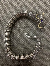 2Pcs Cute Tibetan Silver Hand Made *Dragon* Bracelets picture