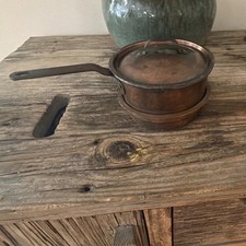 Antique Copper Swedish Lidded Pan,  Scandinavian Cookware picture