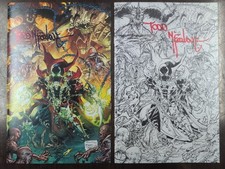 NYCC Exclusive Spawn Signed 2 Comic Set Color & B/W Art McFarlane Image LTD 850 picture
