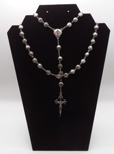 Camino De Santiago Rosary 5 Decade Silver Scallop Shell Beads St James Cross 22