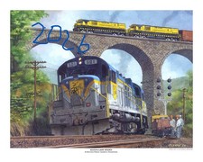 ALCOs Last Stand Train Print D&H and NYSW  Peter Lerro Jr signed & numbered picture