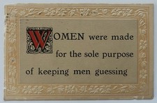 1912 Embossed Postcard Women Were Made Humor Series 17 Boston Cancel picture
