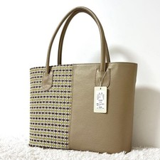 Unused Wasouan Genuine leather x textile tote bag handbag Japanese clothing picture