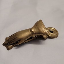 Vintage Brass Victorian Lady Hand Paper Clip Letter Photo Holder Gothic Decor picture