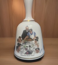 FREE SHIP Norman Rockwell Thanksgiving DinnerBell Danbury Mint Freedom From Want picture