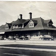 Original 8x10 Photo Of Old 1940’s Railroad Train Depot-unknown City picture