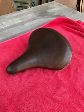 ORIGINAL 1940S MESINGER LEATHER SEAT FOR TOP OF THE LINE SCHWINN AUTO-CYCLES picture