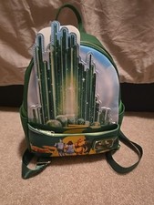 Loungefly The Wizard of Oz Emerald City Glow-in-the-Dark Green Mini Backpack NEW picture