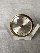 Vintage Westclox Queensford 12102 Lucite Wind Up Alarm Clock Germany Working picture