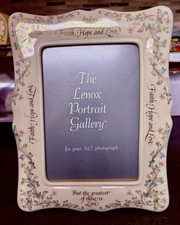 Lenox Portrait Gallery Fine Porcelain 25th Anniversary 5X7 Frame USA picture