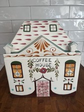 RARE Vtg Mancer Meiselman 'Coffee House' Ceramic Canister Italian Cottagecore picture