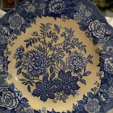 Spode Blue Room Garden Collection  Jasmine British Flowers Rosa 9 1/4” Plate picture