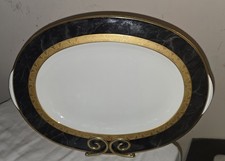 Noritake Opulence Gold and Black Bone China Serving Platter 14.5