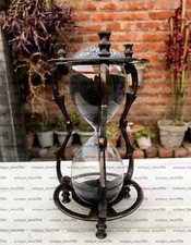 Sand Timer Hourglass Brass Nautical Maritime Hour Glass Vintage Sand Clock Gift picture