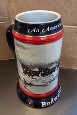 Vintage 1990 Budweiser Holiday Beer Stein 