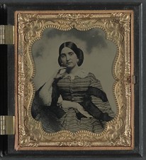 Photo:Unidentified Woman Confederate Era Portrait 1860s Ambrotype Tintype picture