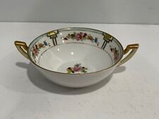 Antique Japanese Nippon Morimura Bros. Porcelain Hand Painted Bowl w/ Flowers picture