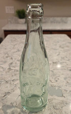 Vintage Iowa City Bottling Works Soda Pop Bottle Green 7.5oz RARE GREAT Conditio picture