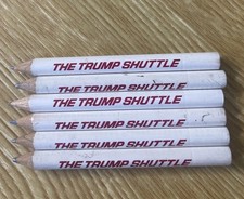 Vintage The Trump Shuttle Airline Pencils Lot Of 6 Sharpened Defunct Aviation picture