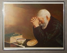 Vintage Grace Picture with Metal Frame {about 14  1/8
