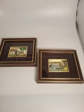 Vintage C.J. Gold Artwork Reproduced On .800 Silver Hand Painted Miniature Frame picture