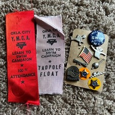 Vintage YMCA Pins & Ribbons Lot Bundle picture