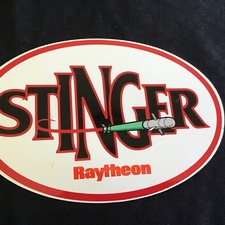 Vintage Raytheon FIM-92 Stinger Missile Sticker MANPADS RTX Corp Defense picture