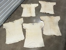 5 Old Vtg Wwii Korea T Shirt Gym Undershirts Stenciled medium picture
